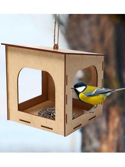 Kopмушка для птиц «Гараж», 15 × 14 × 17 см