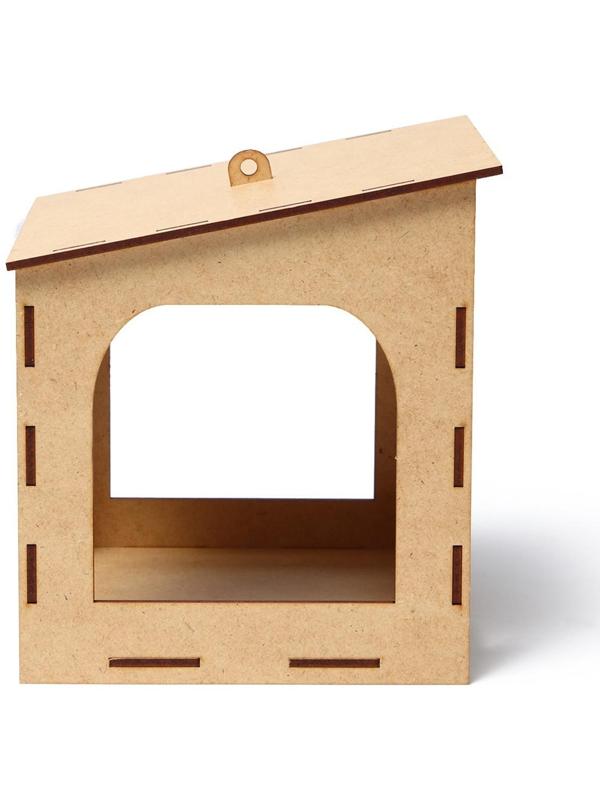 Kopмушка для птиц «Гараж», 15 × 14 × 17 см