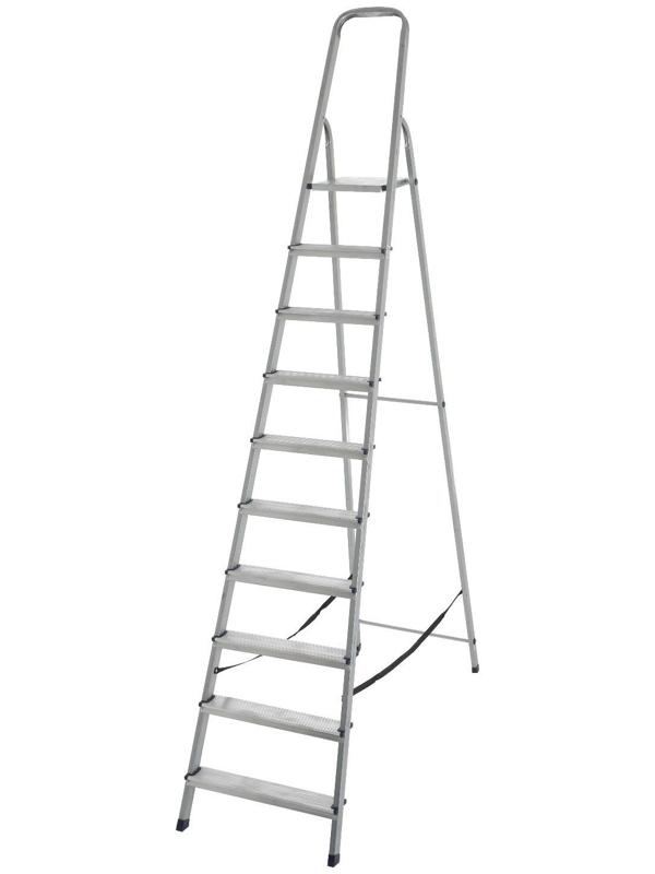 Стремянка ТУНДРА, оцинкованная, 10 ступеней