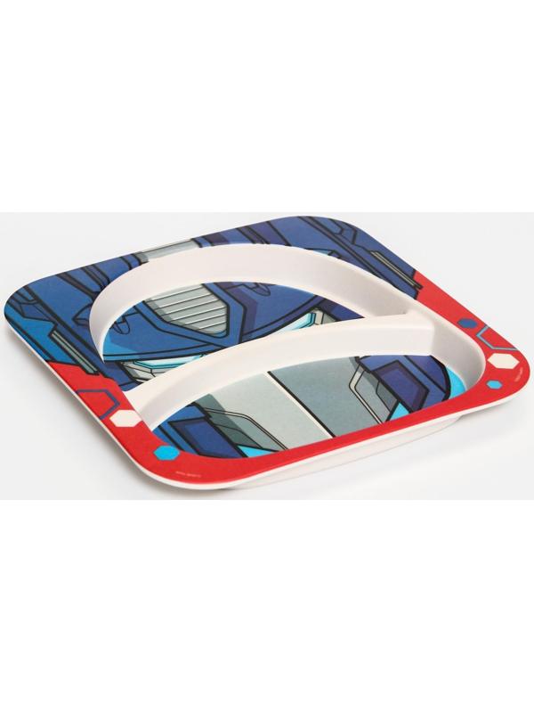 Тарелка детская из бамбука Трансформеры, Transformers