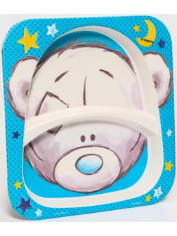 Тарелка детская из бамбука Me To You голубая