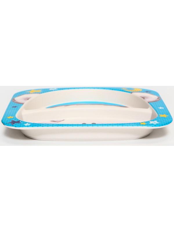 Тарелка детская из бамбука Me To You голубая