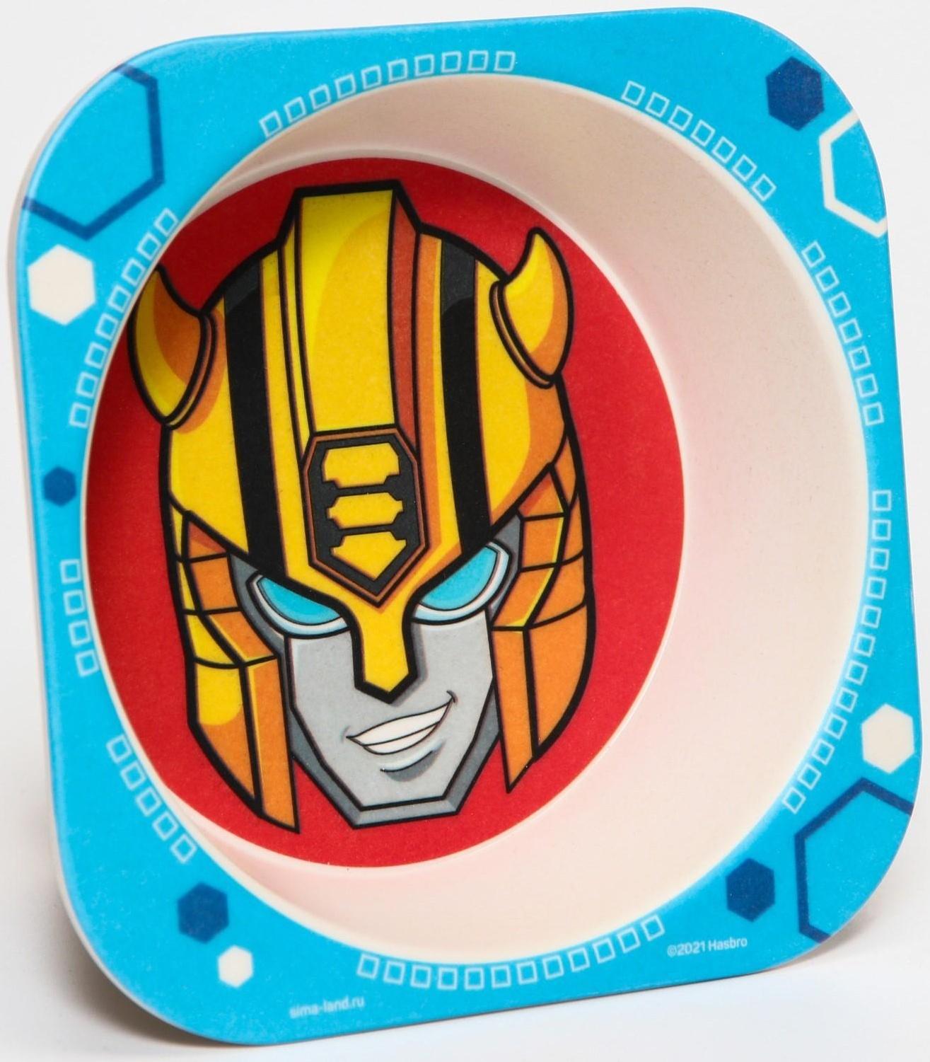 Миска детская из бамбука Трансформеры, Transformers