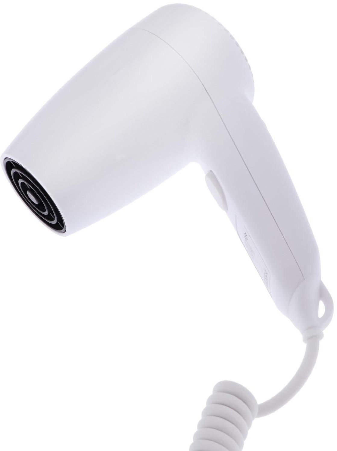 Фен настенный Luazon LGE-005, 1600 Вт, 2 скорости, крепление (в комплекте), белый