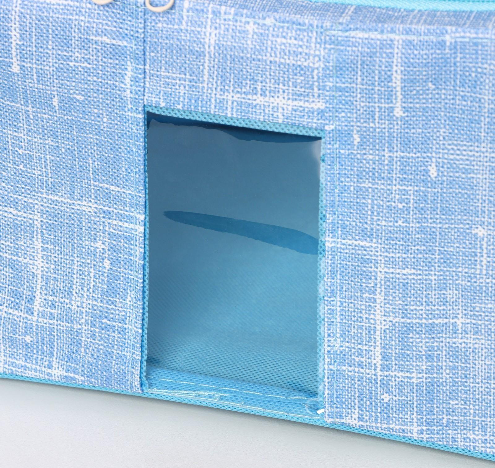 Кофр для хранения вещей Доляна «Ронда», 30,5×24×16,5 см, цвет голубой