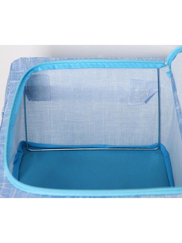 Кофр для хранения вещей Доляна «Ронда», 30,5×24×16,5 см, цвет голубой