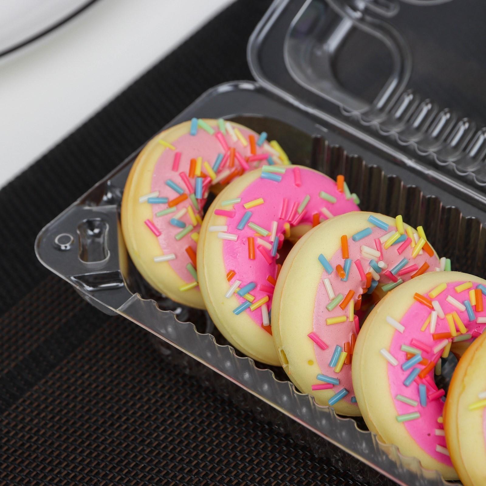 Контейнер с неразъёмной крышкой, для макарун и пироженого, 16,6×6,4×4,5 см