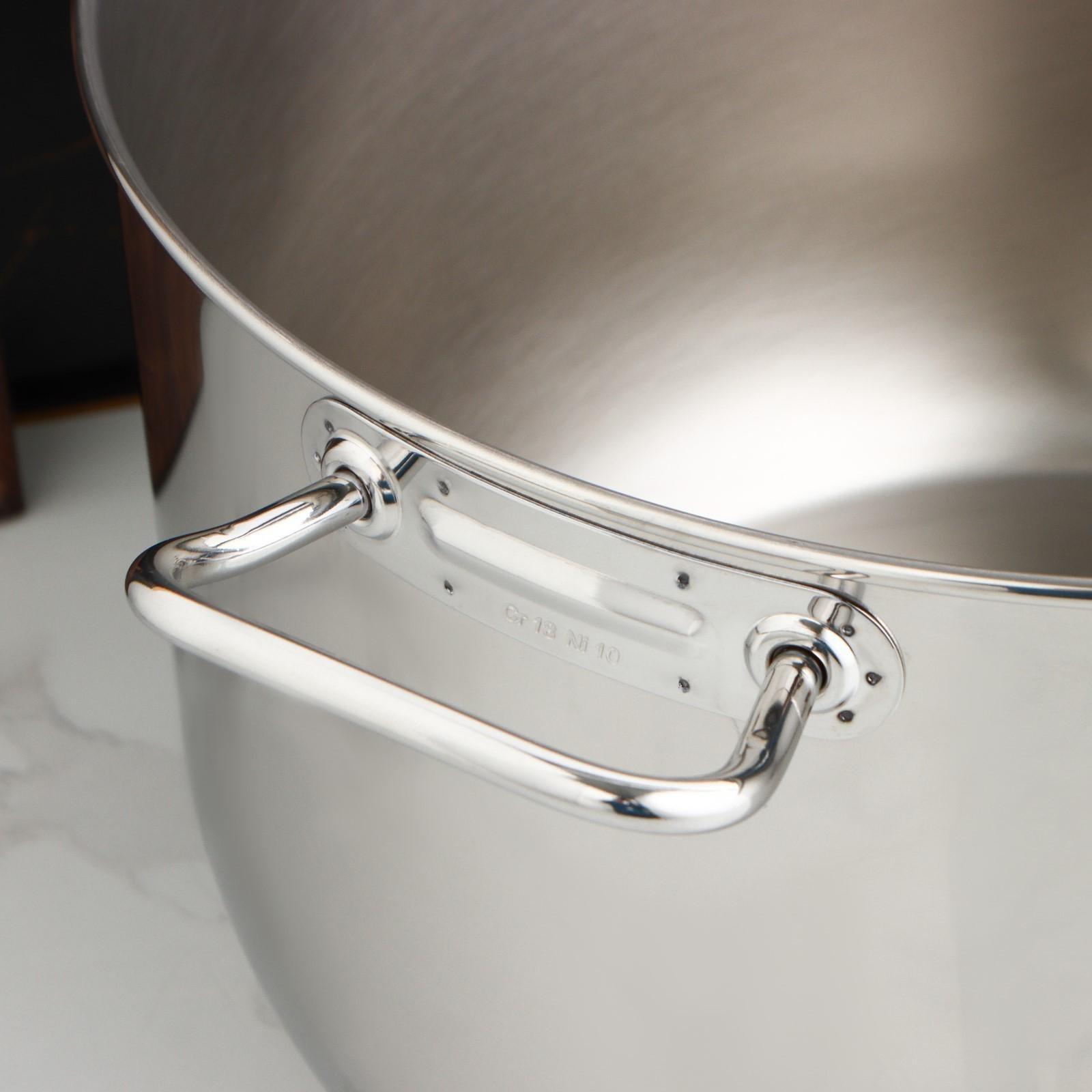 Кастрюля цельнотянутая, 30 л, d=39,6 см, с теплораспределительным слоем