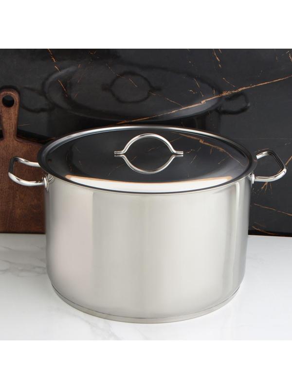 Кастрюля цельнотянутая, 30 л, d=39,6 см, с теплораспределительным слоем