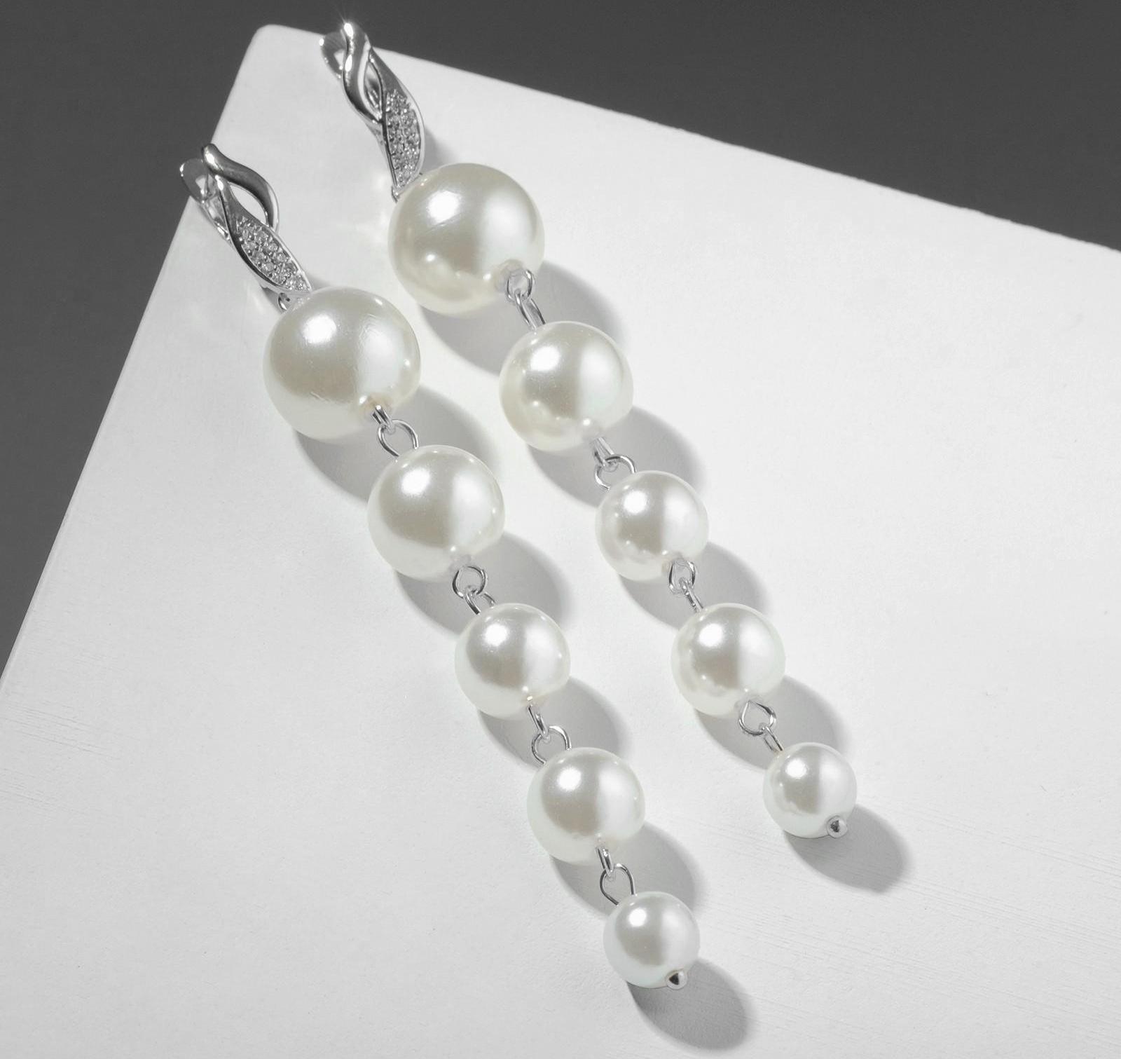 Серьги с жемчугом 