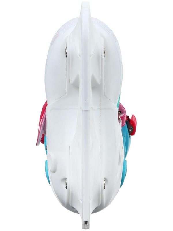 Коньки ледовые детские раздвижные 225М, текстиль, пластик, размер 30-33