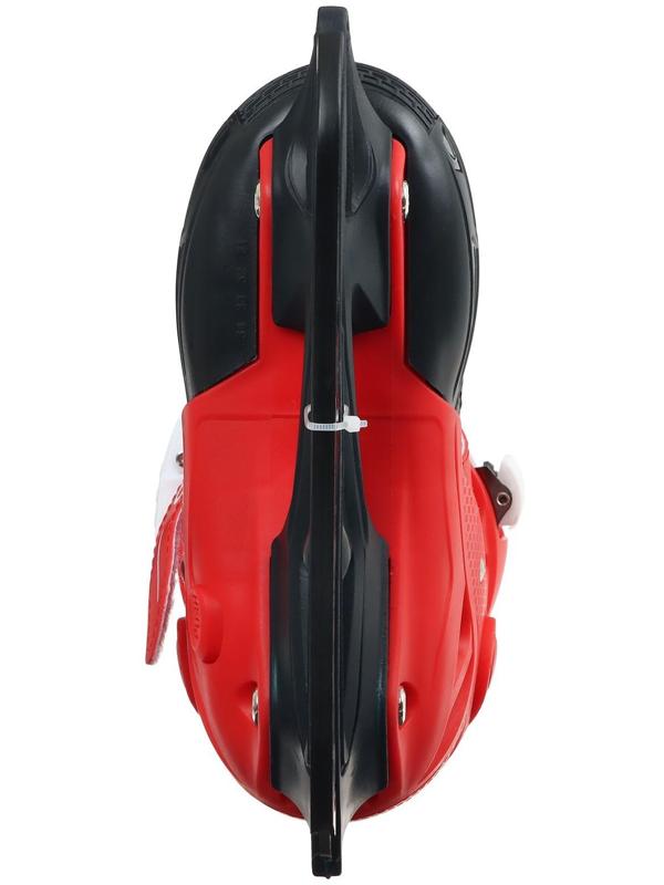 Коньки ледовые детские раздвижные 225М, текстиль, пластик, размер 30-33