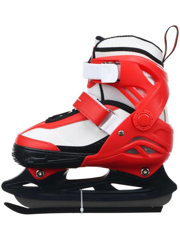 Коньки ледовые детские раздвижные 225М, текстиль, пластик, размер 30-33