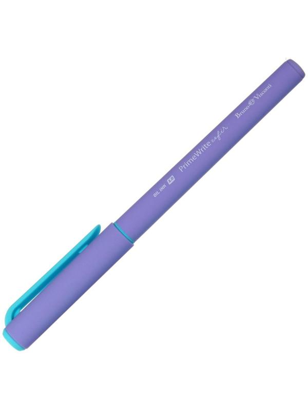 Ручка шариковая PrimeWrite. Basic. Zefir, узел 1.0 мм, синие пигментные чернила на масляной основе, корпус Soft Touch, МИКС