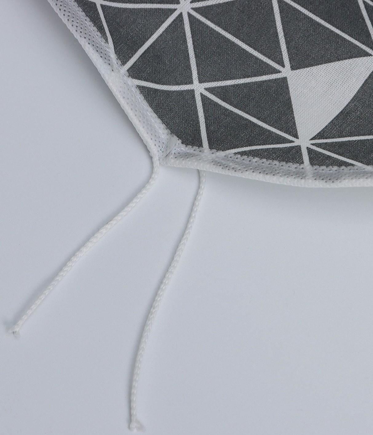 Чехол для гладильной доски «Треугольники», 120×38 см, хлопок, цвет серый