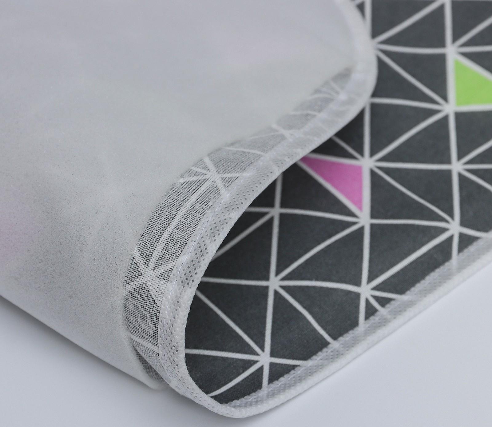 Чехол для гладильной доски «Треугольники», 120×38 см, хлопок, цвет серый