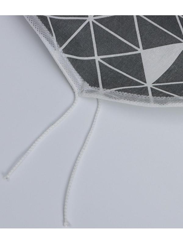 Чехол для гладильной доски «Треугольники», 120×38 см, хлопок, цвет серый