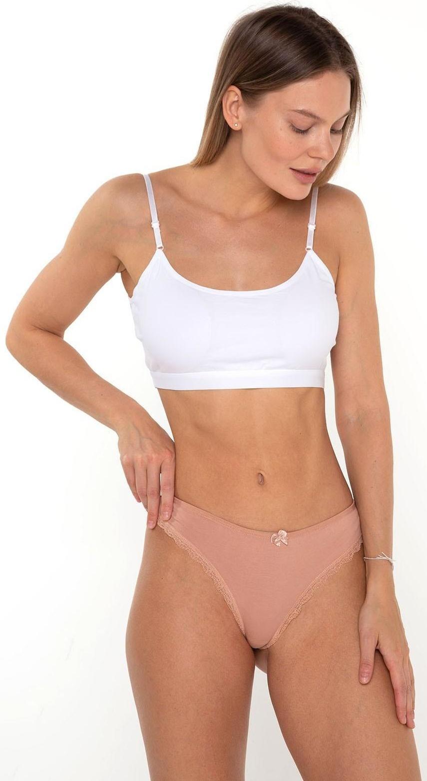 Трусы женские стринги, цвет бежевый, размер 48-50 (XL)