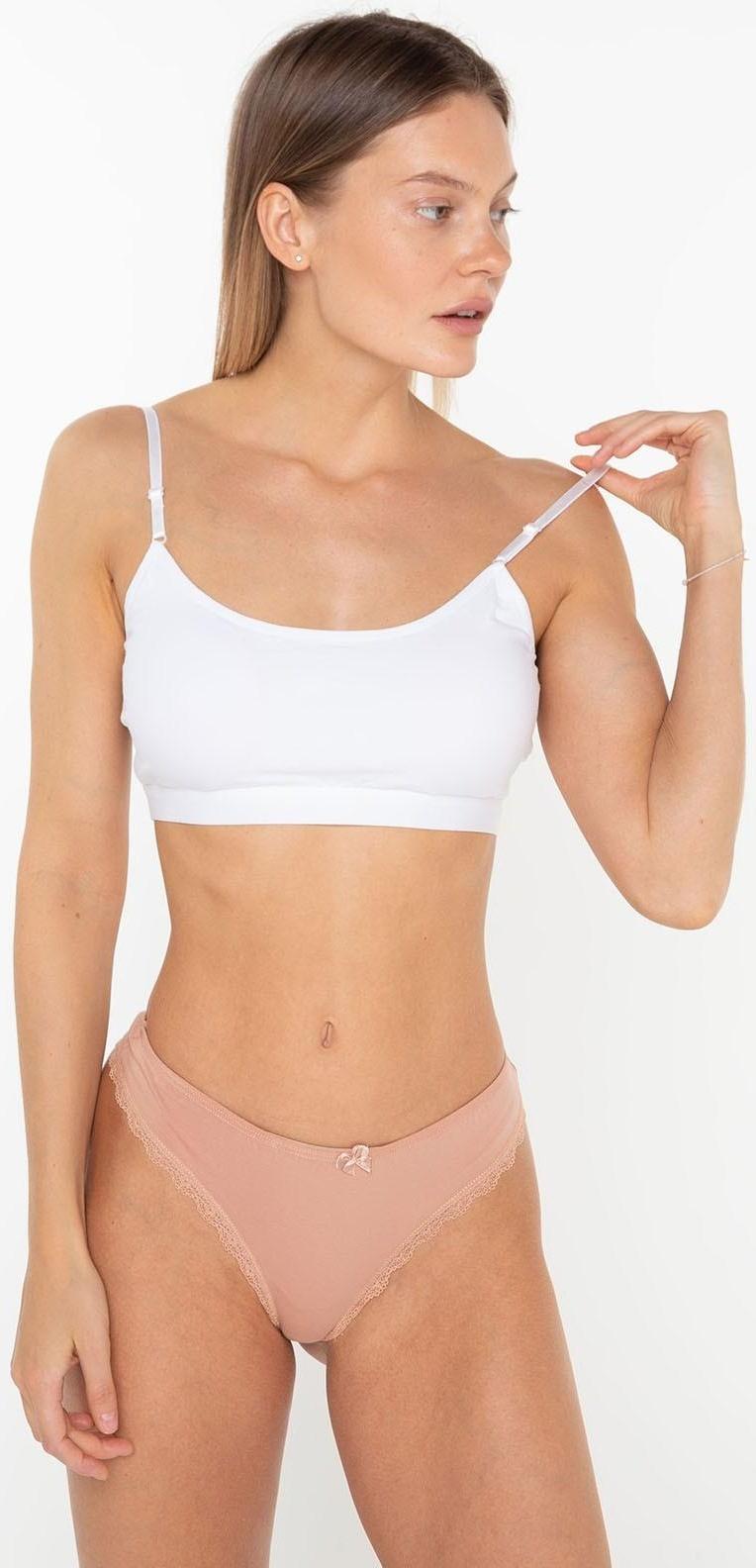 Трусы женские стринги, цвет бежевый, размер 48-50 (XL)