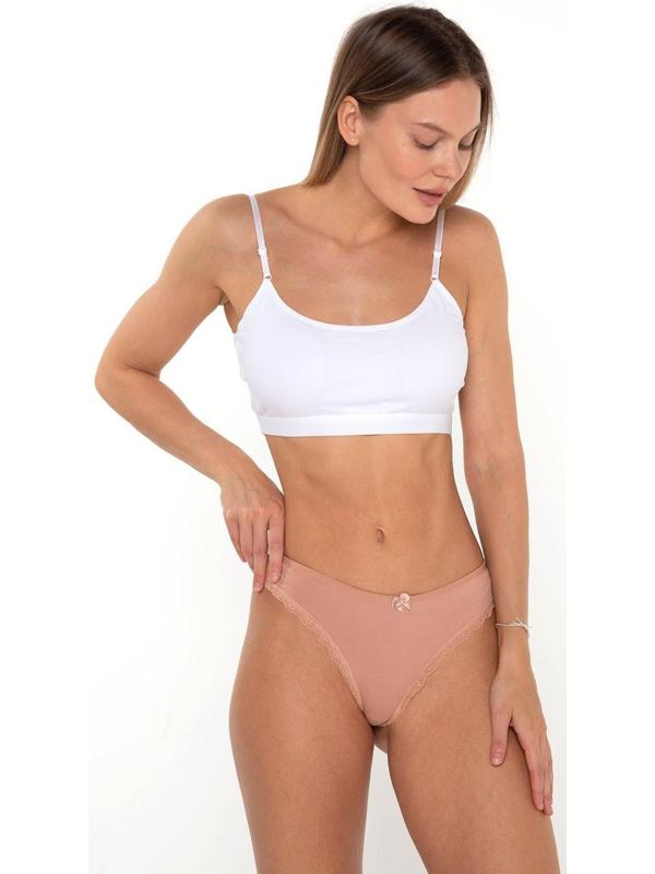 Трусы женские стринги, цвет бежевый, размер 48-50 (XL)