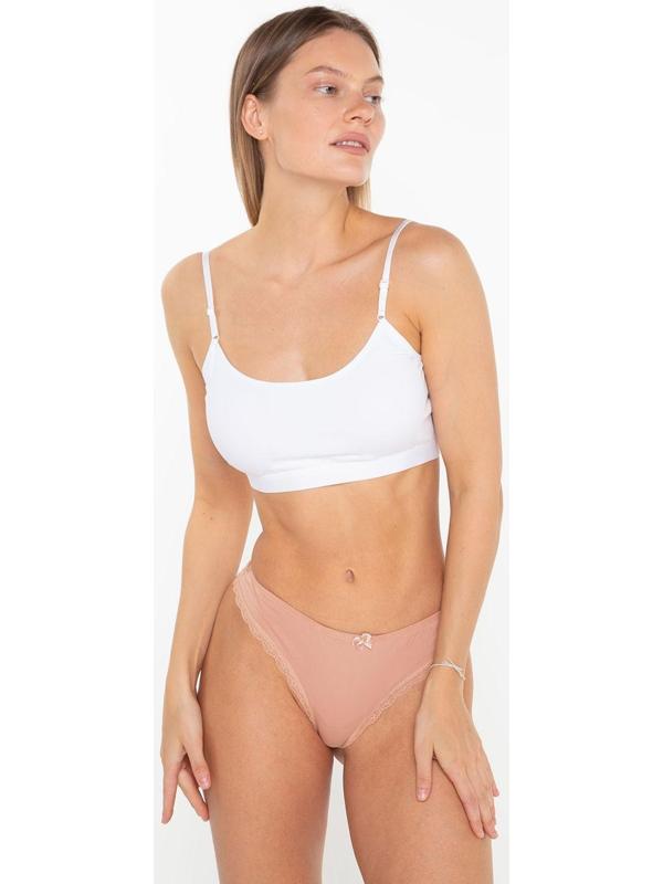 Трусы женские стринги, цвет бежевый, размер 48-50 (XL)