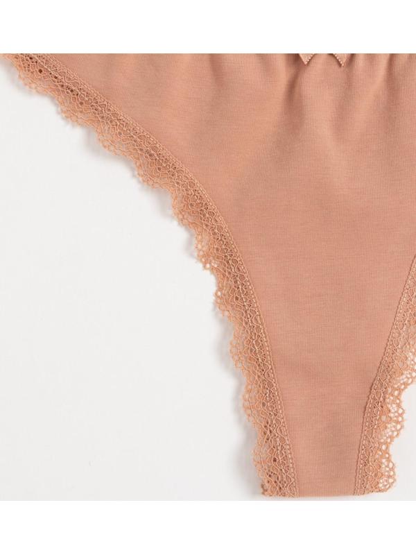 Трусы женские стринги, цвет бежевый, размер 48-50 (XL)