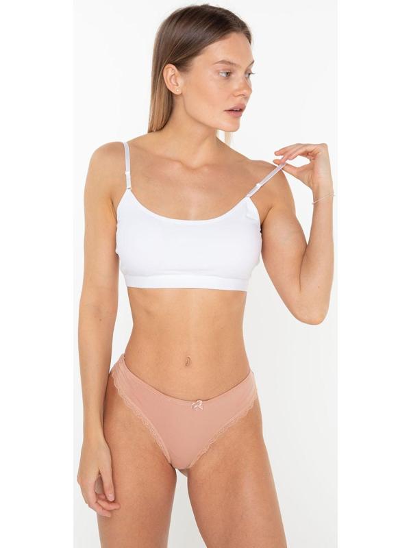 Трусы женские стринги, цвет бежевый, размер 48-50 (XL)