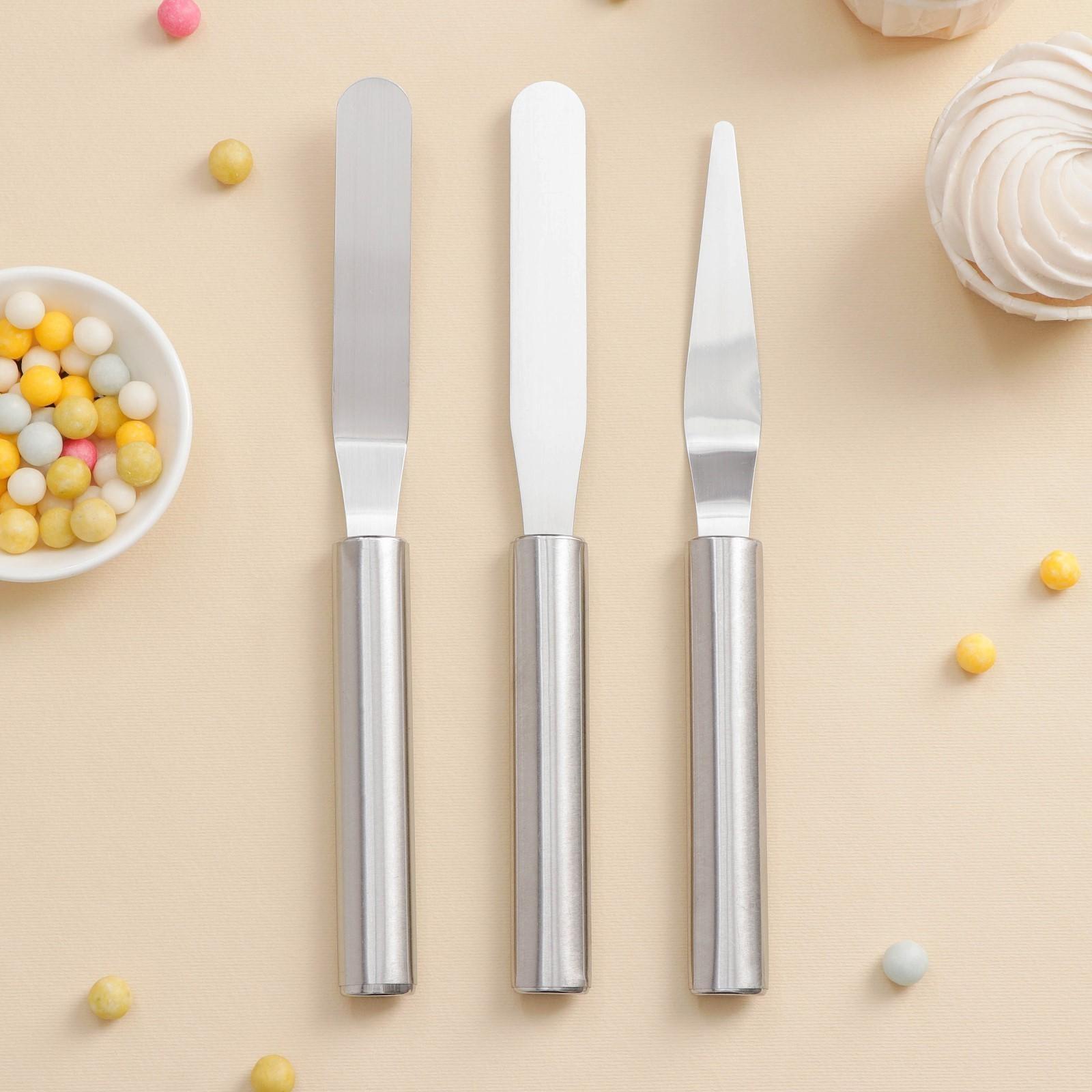 Набор лопаток-палеток кондитерских Доляна, 3 шт, 22×8×1,5 см