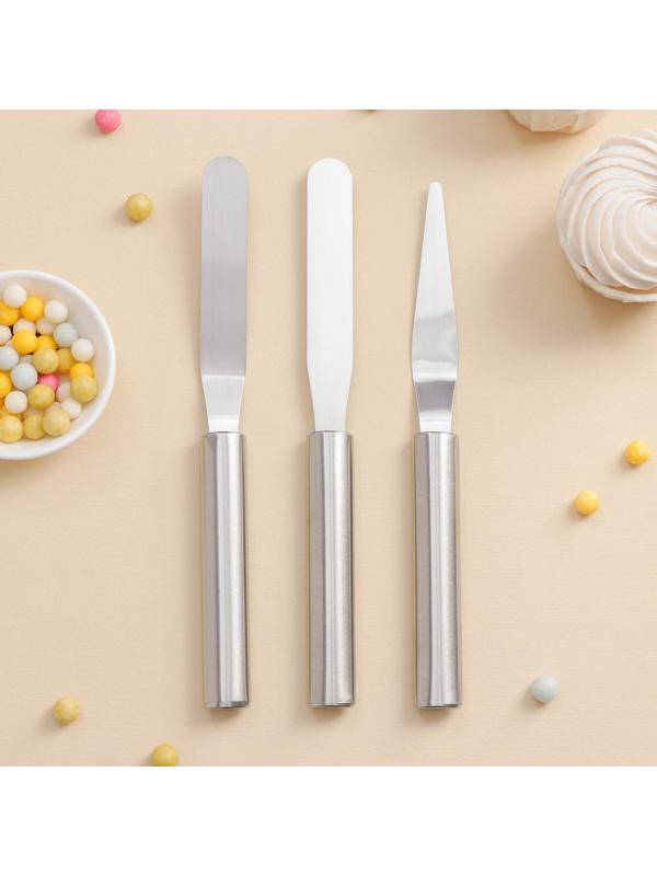 Набор лопаток-палеток кондитерских Доляна, 3 шт, 22×8×1,5 см