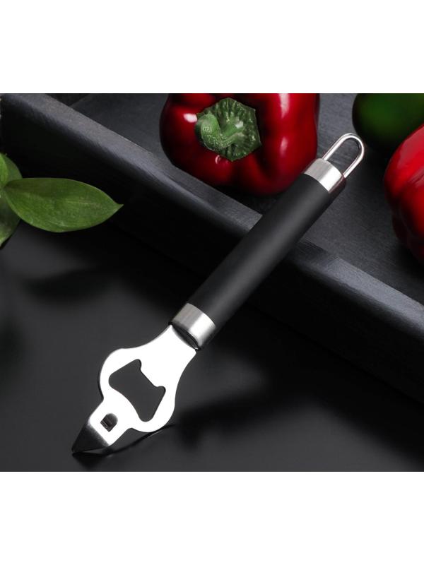 Консервный нож Доляна Venus, нержавеющая сталь, цвет чёрный