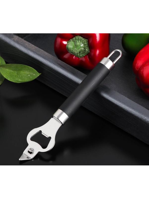 Консервный нож Доляна Venus, нержавеющая сталь, цвет чёрный