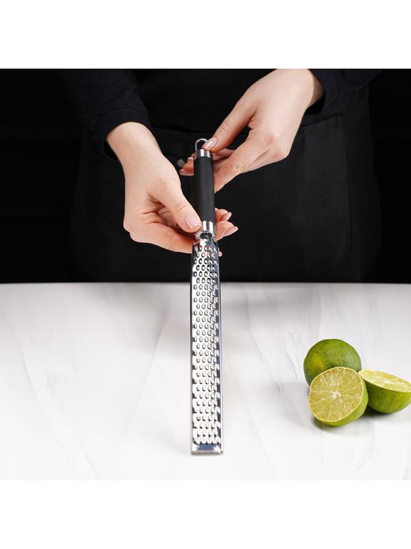 Тёрка для цедры Доляна Venus, нержавеющая сталь, цвет чёрный