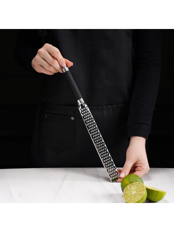 Тёрка для цедры Доляна Venus, нержавеющая сталь, цвет чёрный