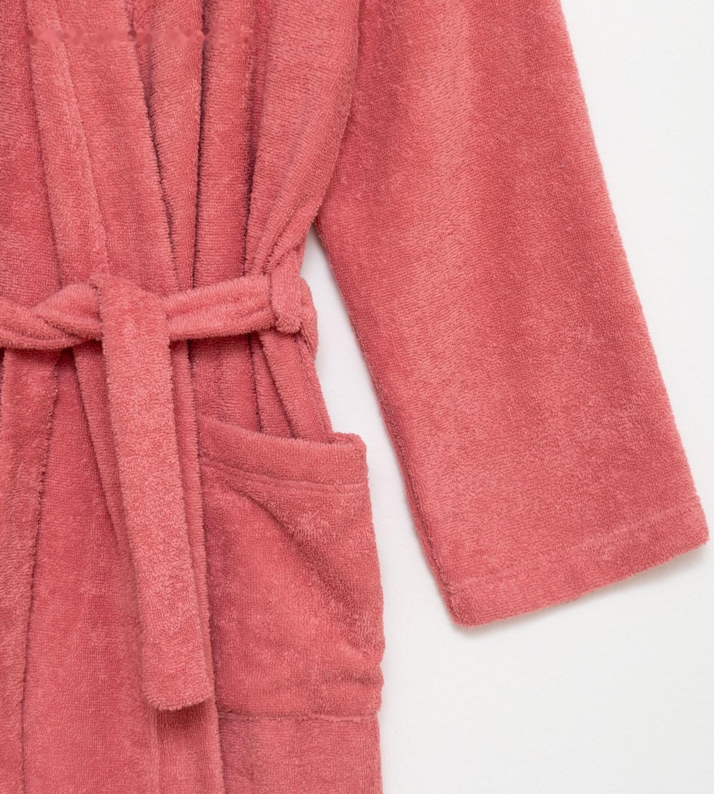 Халат махровый Экономь и Я женский, размер 42-44 цвет пыльно-розовый, 100% хлопок, 320 г/м2