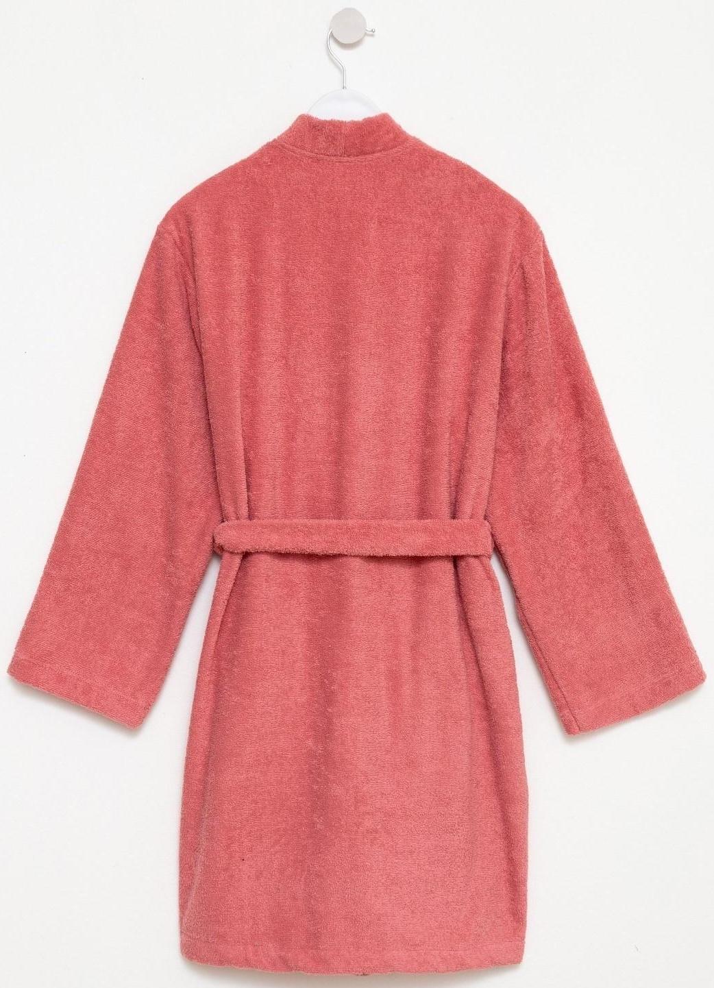 Халат махровый Экономь и Я женский, размер 42-44 цвет пыльно-розовый, 100% хлопок, 320 г/м2