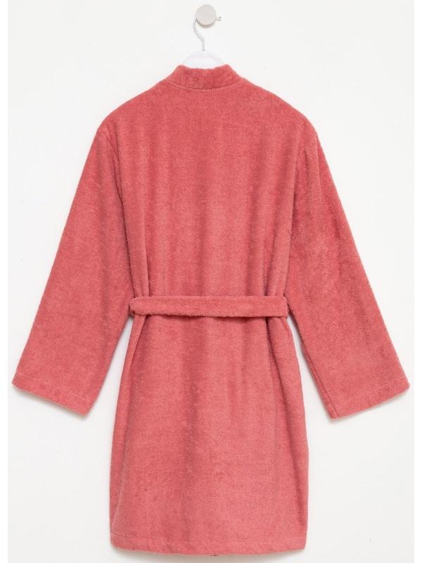 Халат махровый Экономь и Я женский, размер 42-44 цвет пыльно-розовый, 100% хлопок, 320 г/м2