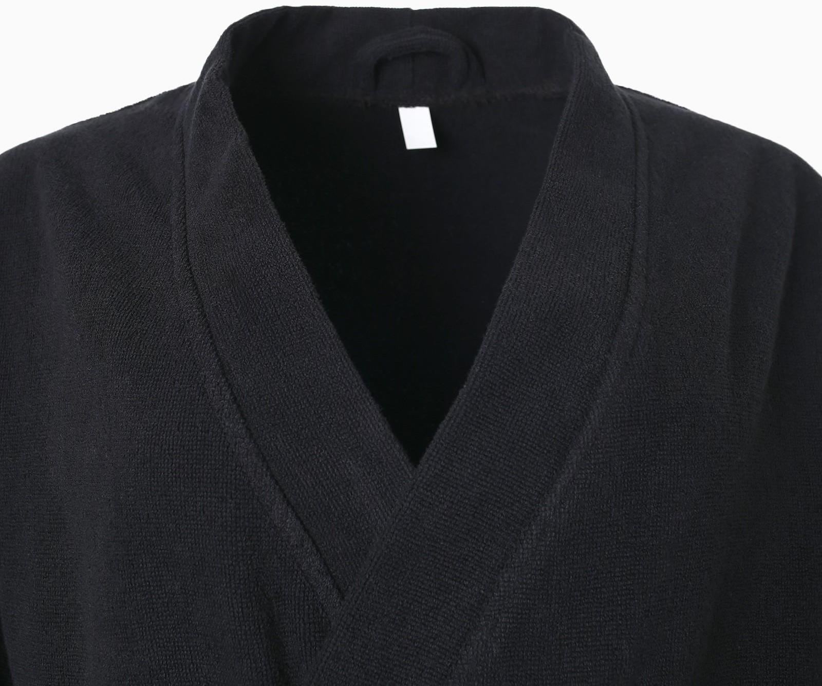 Халат махровый Экономь и Я женский, р 42-44 цвет черный, 100% хл с AIRO, 320 г/м2