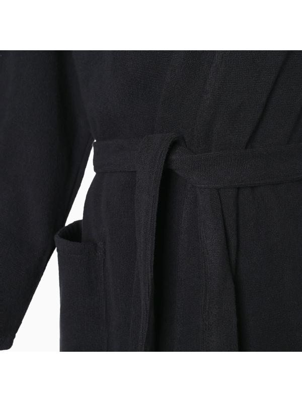 Халат махровый Экономь и Я женский, р 42-44 цвет черный, 100% хл с AIRO, 320 г/м2