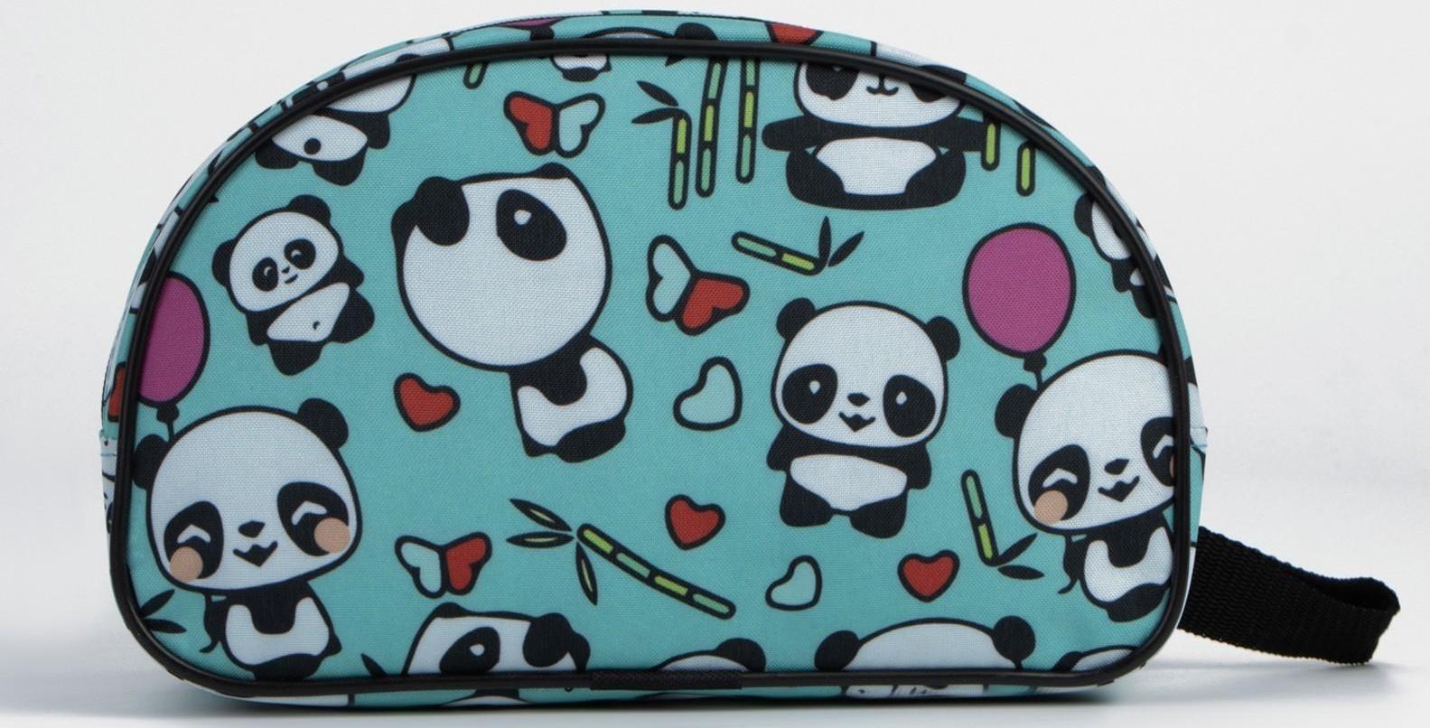 Косметичка на молнии, 2 отдела, цвет бирюзовый