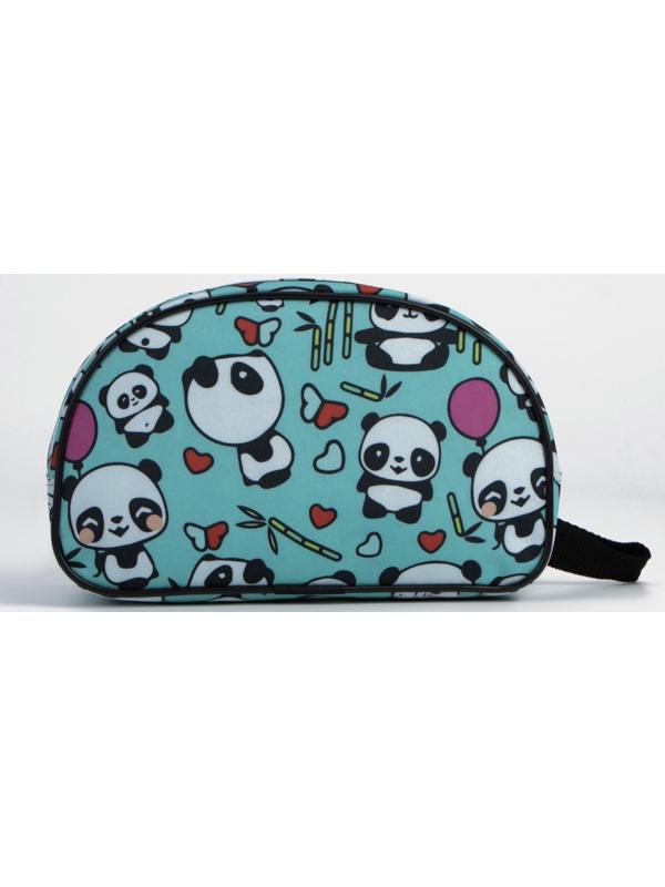 Косметичка на молнии, 2 отдела, цвет бирюзовый