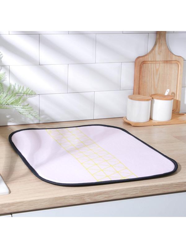 Коврик для сушки посуды Доляна «Розовое золото», 50×40 см