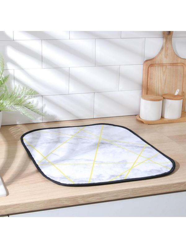 Коврик для сушки посуды Доляна «Мрамор», 50×40 см