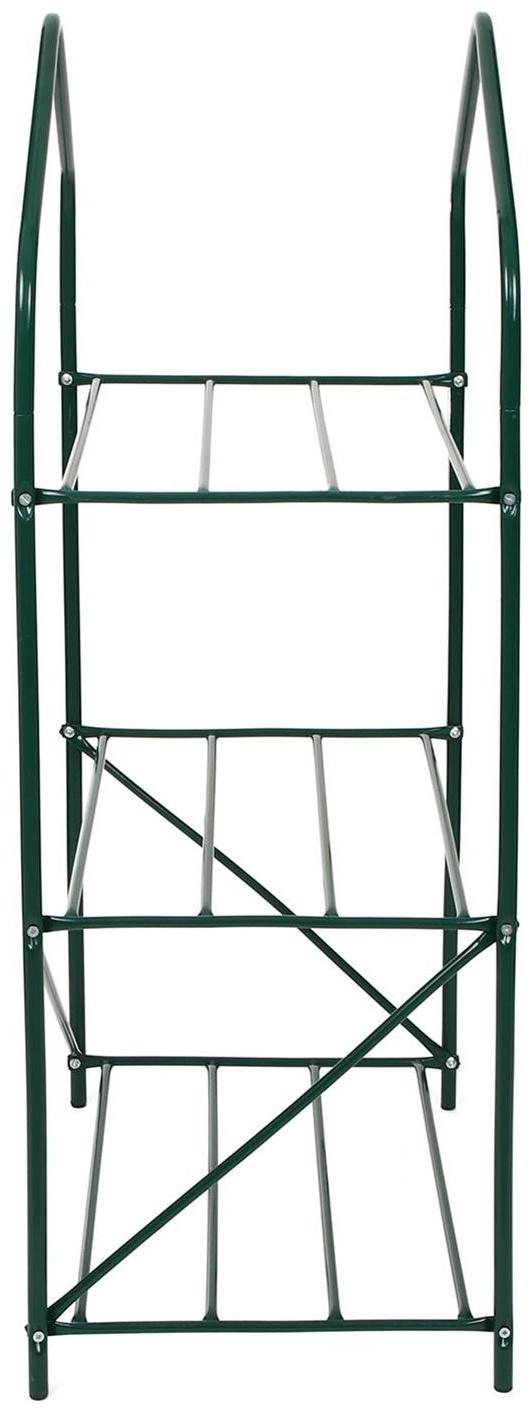 Стеллаж для рассады, 3 полки, 110 × 65 × 40 см, металлический каркас d = 16 мм, без чехла