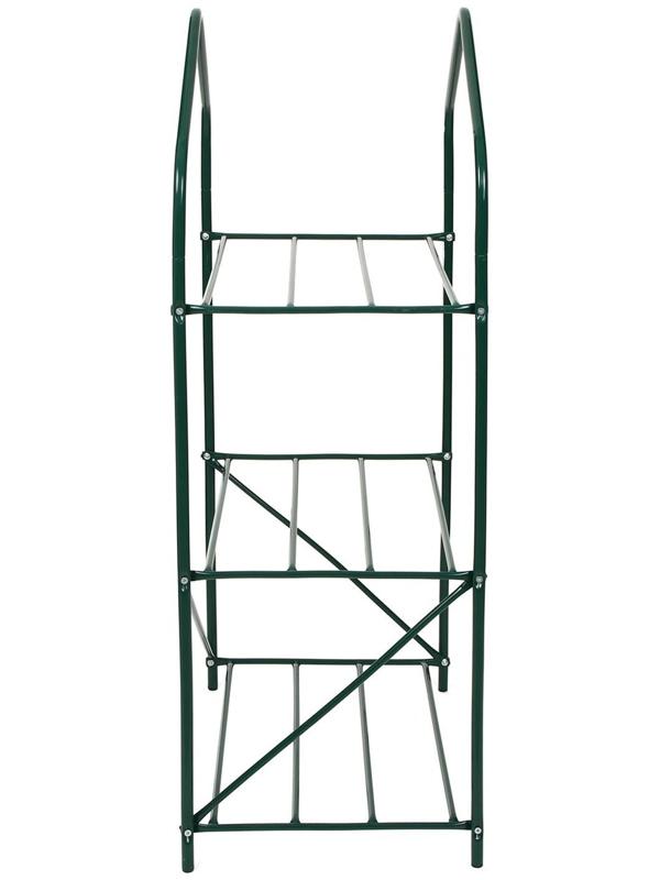 Стеллаж для рассады, 3 полки, 110 × 65 × 40 см, металлический каркас d = 16 мм, без чехла