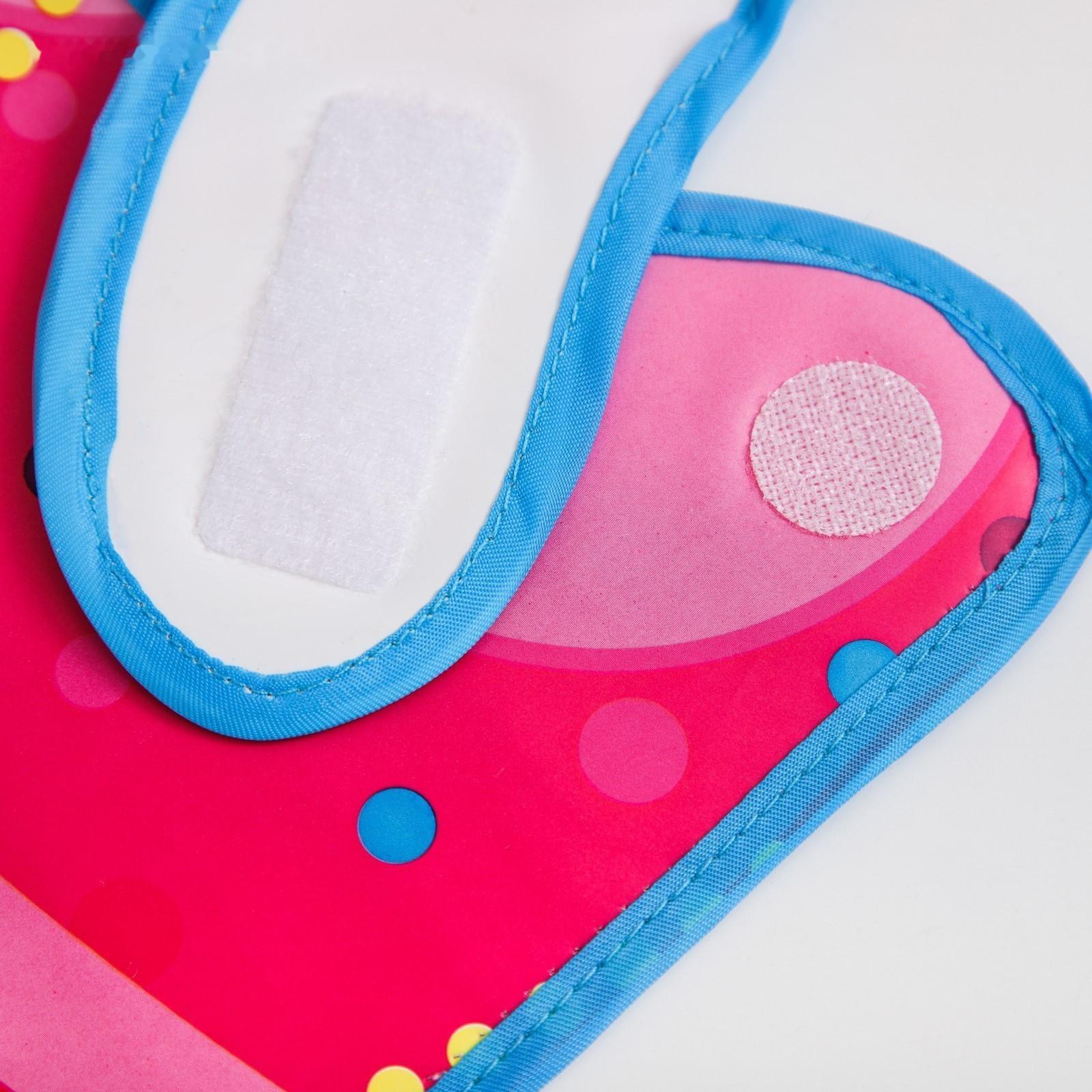 Нагрудник для кормления «Малышка» непромокаемый на липучке, с карманом, МИКС