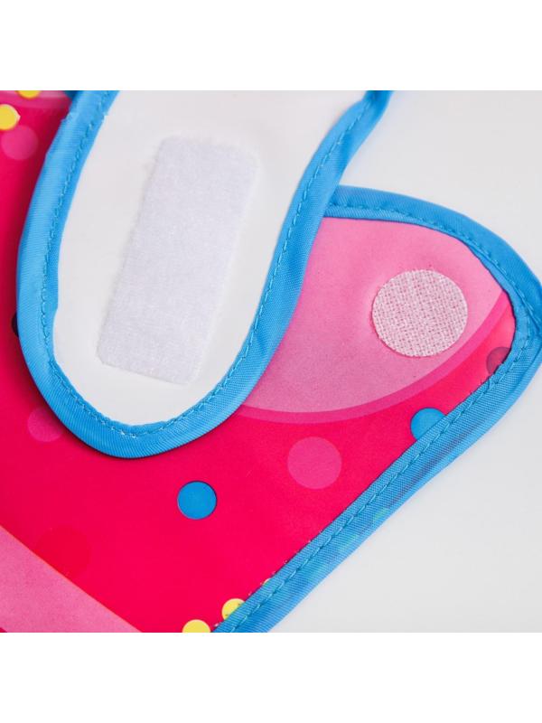 Нагрудник для кормления «Малышка» непромокаемый на липучке, с карманом, МИКС