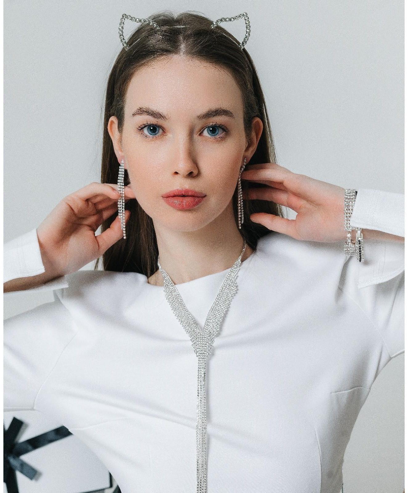 Набор 2 предмета: серьги, колье 