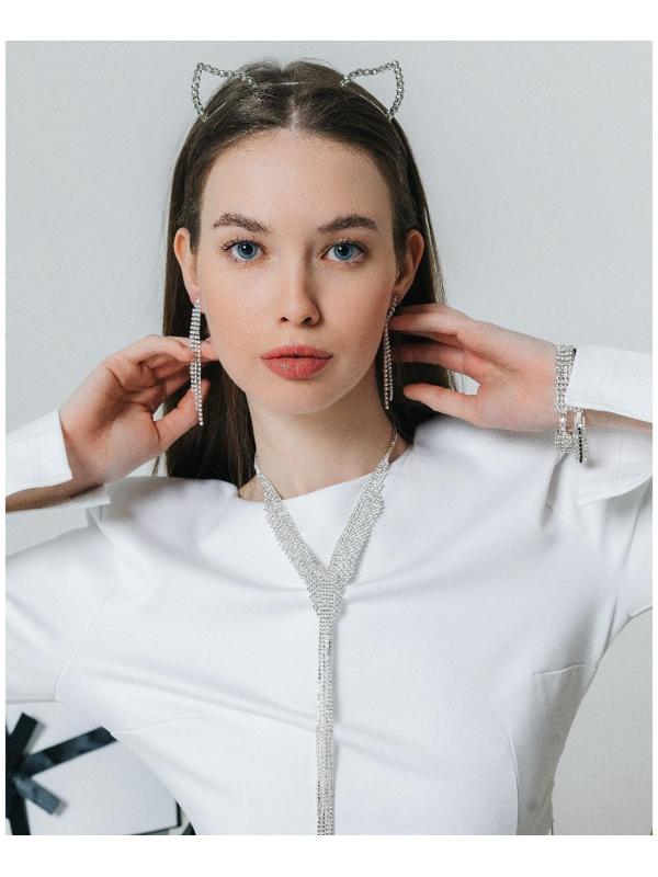 Набор 2 предмета: серьги, колье 