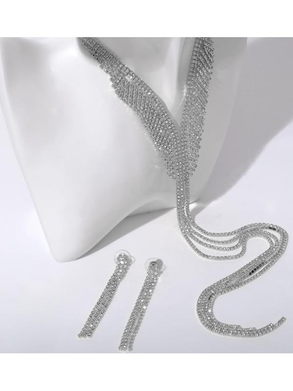 Набор 2 предмета: серьги, колье 