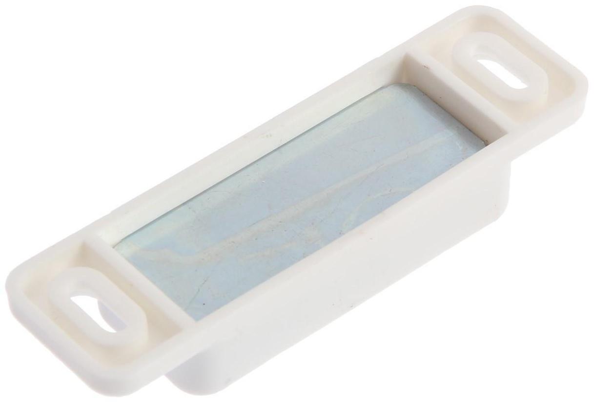 Магнит мебельный ТУНДРА M003W, 72х13 мм, большой, цвет белый, 1 шт.